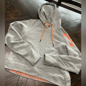 Orangetheory XS grey cropped hoodie